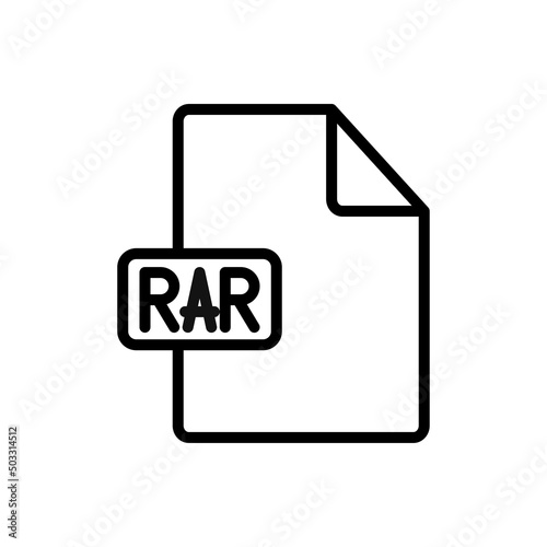 RAR file simple icon vector. Flat design