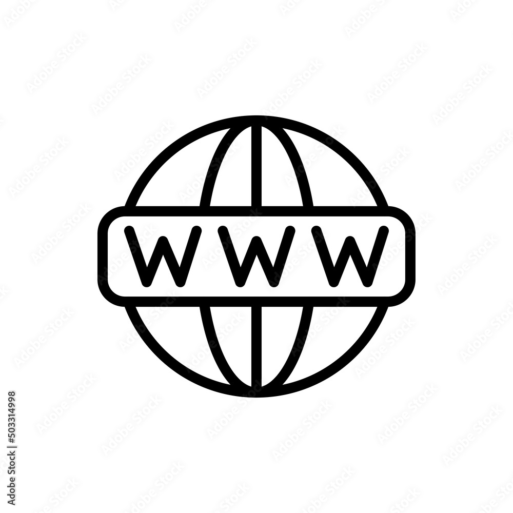 World wide web icon vector. Flat design World wide web icon vector. Flat design