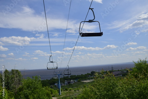 An abandoned cable car in Ulyanovsk