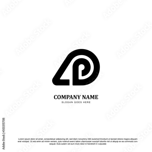 Creative sheep head logo design and P letter logo design