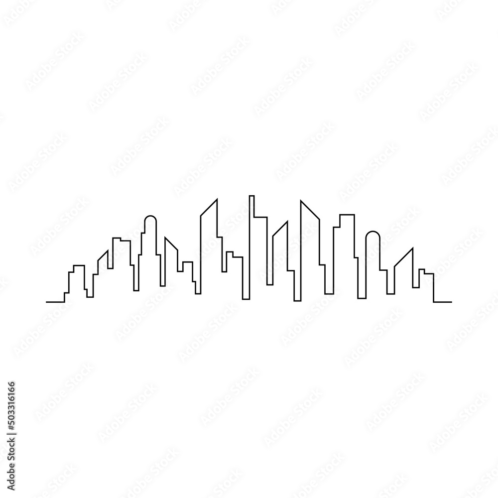 modern city skyline design vector