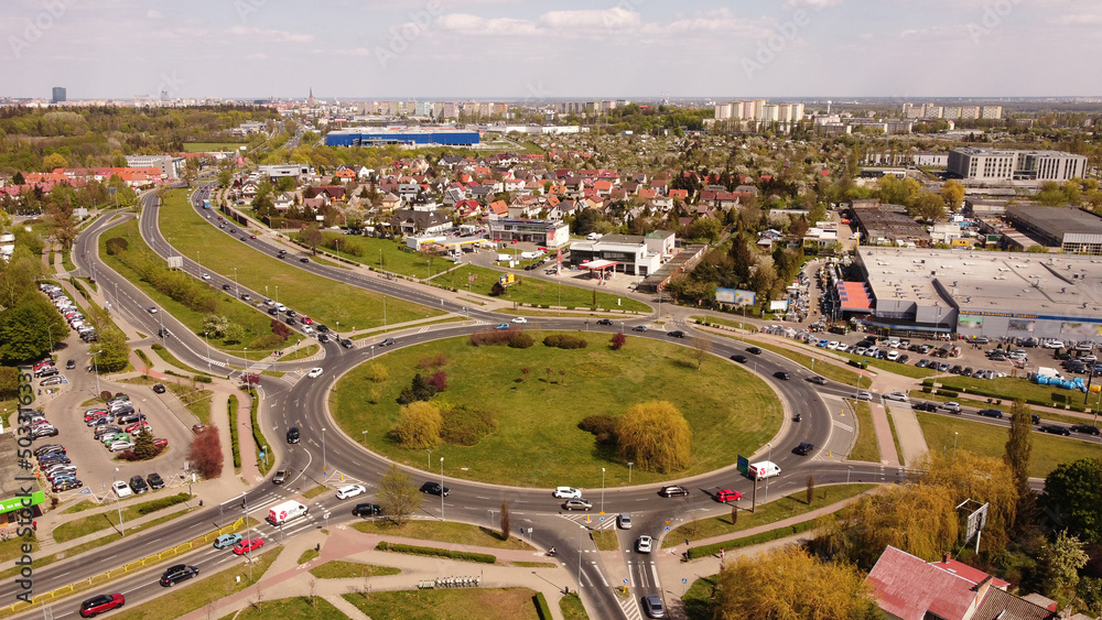 Fototapeta premium Szczecin z lotu ptaka
