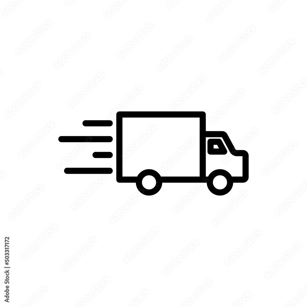 Fast delivery simple icon vector. Flat design Fast delivery simple icon vector. Flat design