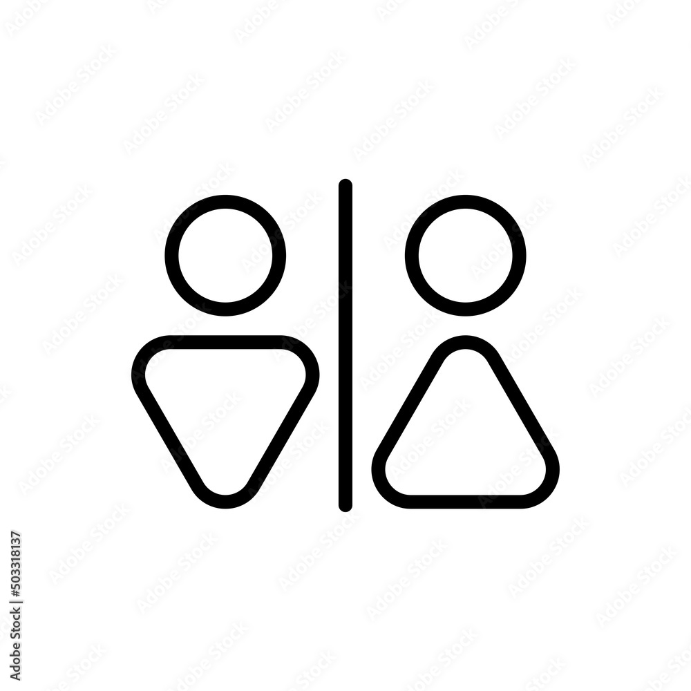 Man, woman, wc simple icon vector. Flat design Man, woman, wc simple icon vector. Flat design