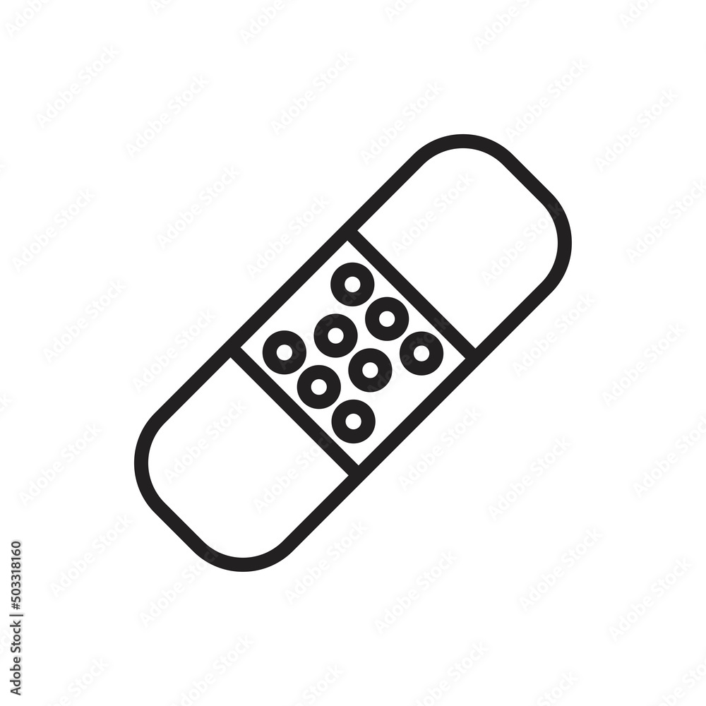 Medical plaster simple icon vector. Flat design Medical plaster simple icon vector. Flat design