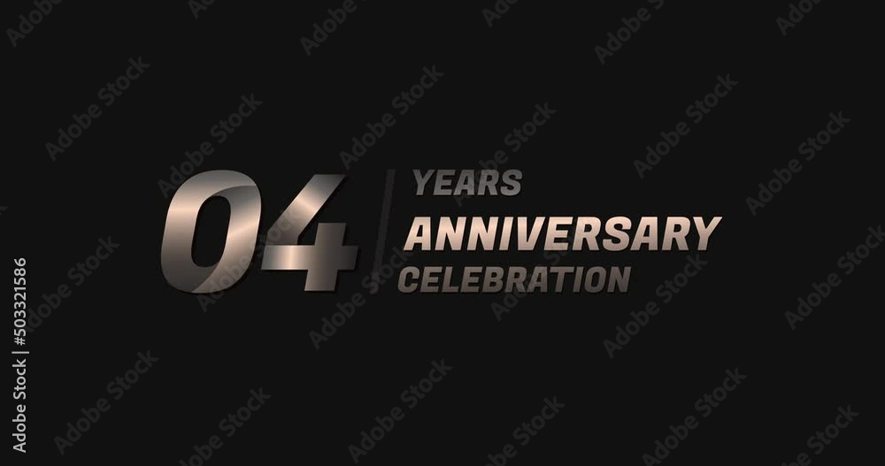 4 years gold anniversary celebration, modern animation design 4 years gold anniversary celebration, modern animation design