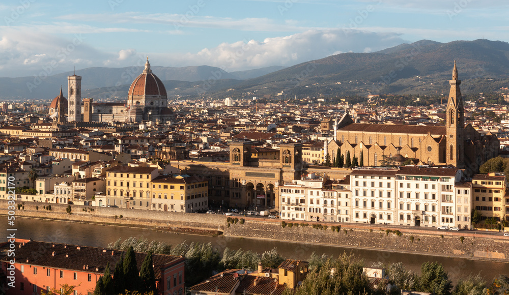 Panorama sur Florence depuis la place michelangelo