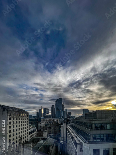 clouds over the city