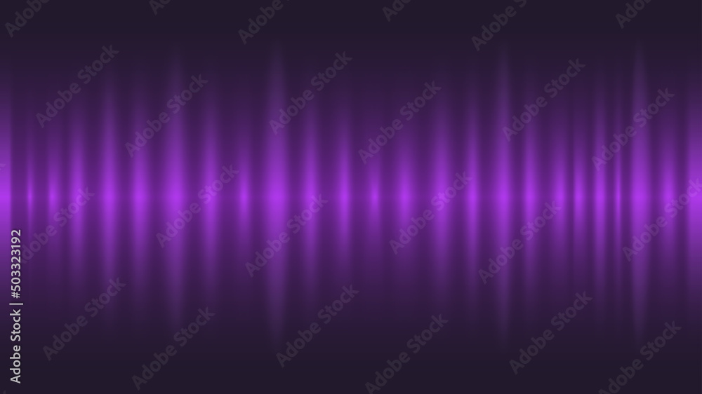 abstract purple background with  sound wave lines