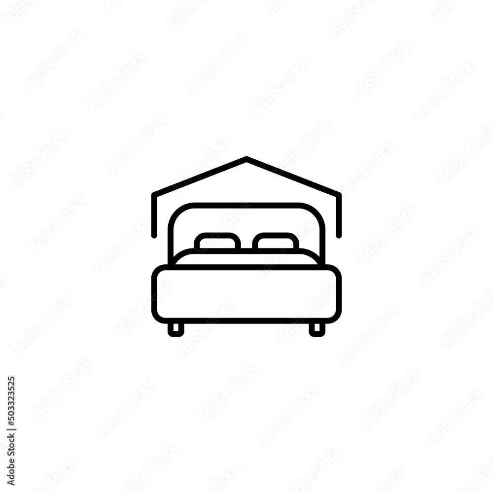 Bed flat vector icon. Rooms flat vector icon. Lodging flat vector icon Bed flat vector icon. Rooms flat vector icon. Lodging flat vector icon