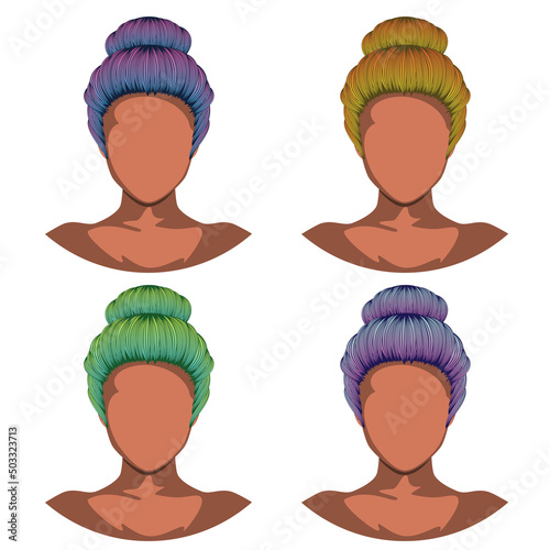 Messy bun hairstyle