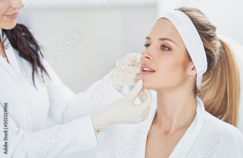 A scene of medical cosmetology treatments botox injection.