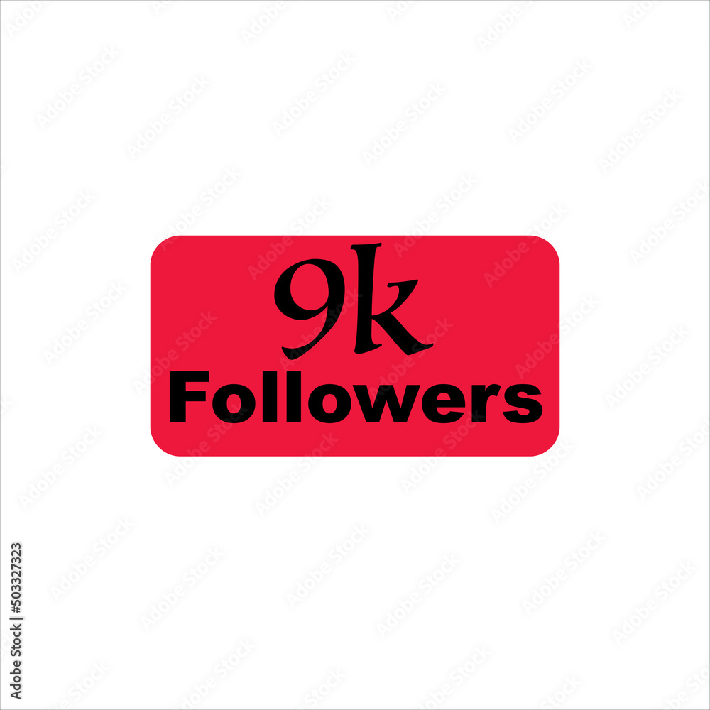 9k followers Red vector, icon, stamp, logo illustration 9k followers Red vector, icon, stamp, logo illustration
