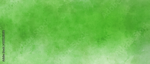 Watercolor background in green marbled paint texture, abstract white border with textured grunge in old vintage paper design