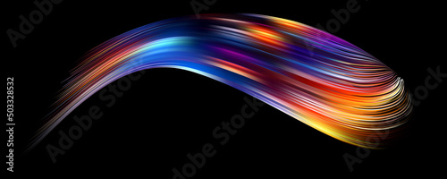 Fluffy bunch of blades of grass or hairs. Smear of dry paint, lines fluttering in the wind.