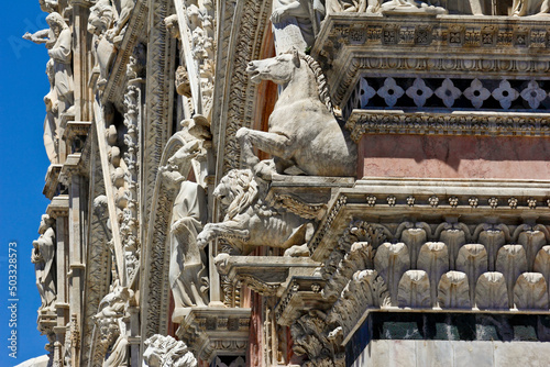 Siena, il Duomo di Santa Maria Assunta. Toscana, Italia
