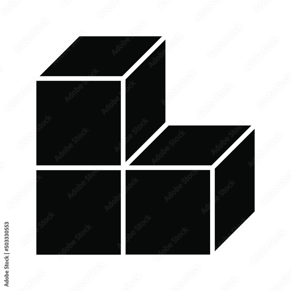 Cube, Cubic or Box Icon. vector illustration Cube, Cubic or Box Icon. vector illustration