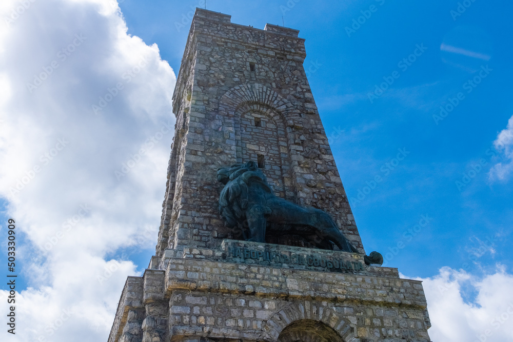 Monument to Freedom commemorating battle at Shipka pass in 1877-1878 in Bulgaria