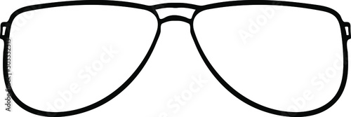 aviator glasses isolated vector simple frame shape hand drawn Fototapet