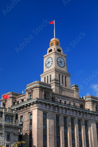 Billede på lærred Shanghai Customs House, Built in 1927, it is originally named Jianghai Custom House