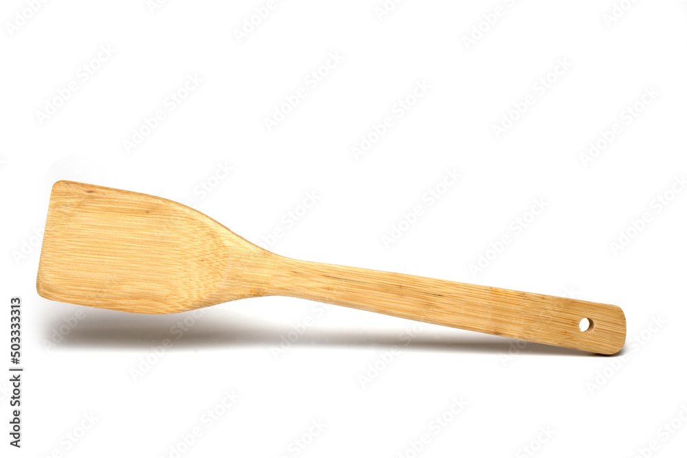 bamboo wooden square cooking spoon white background bamboo wooden square cooking spoon white background