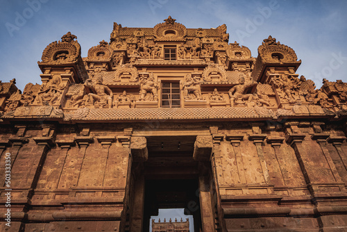 Tanjore Big Temple or Brihadeshwara Temple was built by King Raja Raja Cholan in Thanjavur, Tamil Nadu. It is the very oldest & tallest temple in India. This temple listed in UNESCO's Heritage Sites © Snap Royce Photo Co.