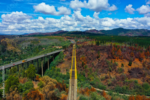 Malleco Viadukt Chile | Luftbilder vom Malleco Viadukt in Chile 