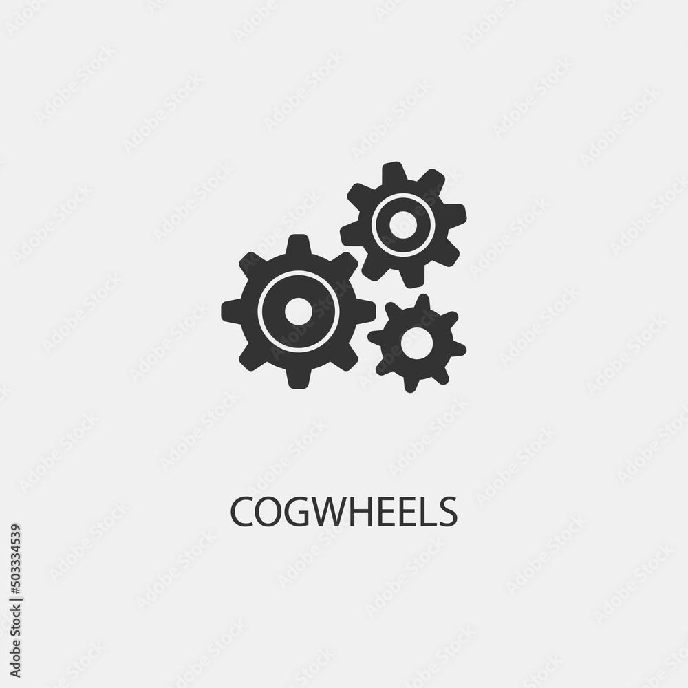 Cogwheels vector icon illustration sign Cogwheels vector icon illustration sign
