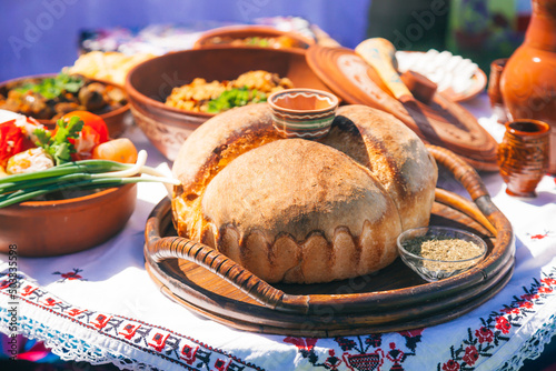 Traditional dishes of Gagauz cuisine from the south of the Republic of Moldova at the Hederlez festival photo