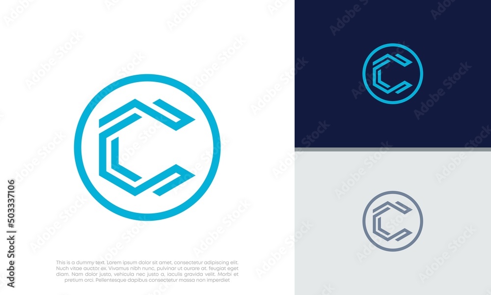Initials C logo design. Initial Letter Logo. Initials C logo design. Initial Letter Logo.
