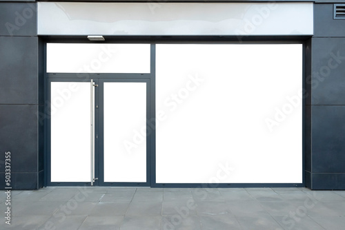 Front view of the store exhibition mock-up