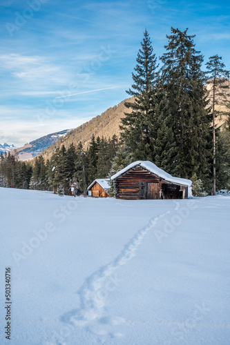 Winter in the San Vigilio di Marebbe valley of the Dolomites © Nicola Simeoni
