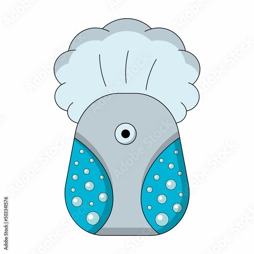 Single element Humidifier. Draw illustration in color
