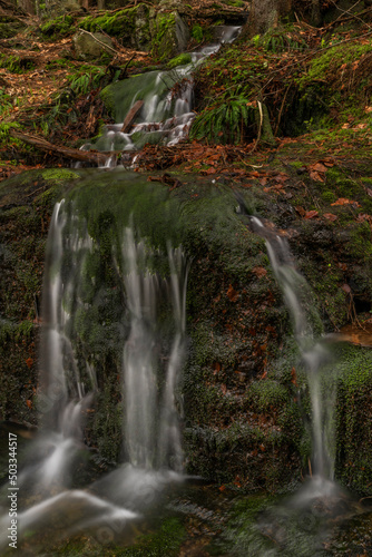 Fototapeta Naklejka Na Ścianę i Meble -  Geigenbachfalle waterfall near Groser Arber hill in Germany