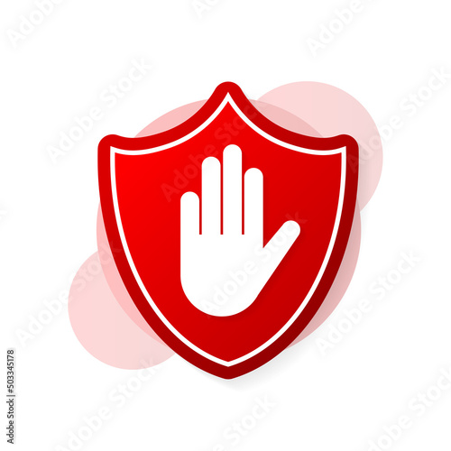 Advertising with ad blocked for promotion design. Vector illustration