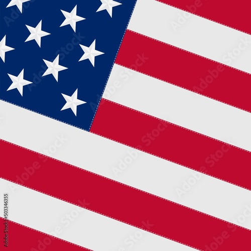 Traditional American flag section  scaled to 30