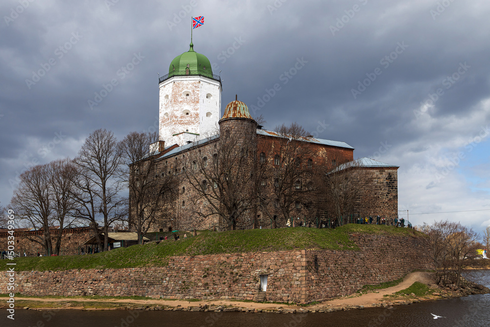 Vyborg Castle. The medieval impregnable fortification. A popular tourist destination. Vyborg Castle. The medieval impregnable fortification. A popular tourist destination.