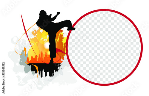 Active people. Sport background ready for poster or banner, vector.