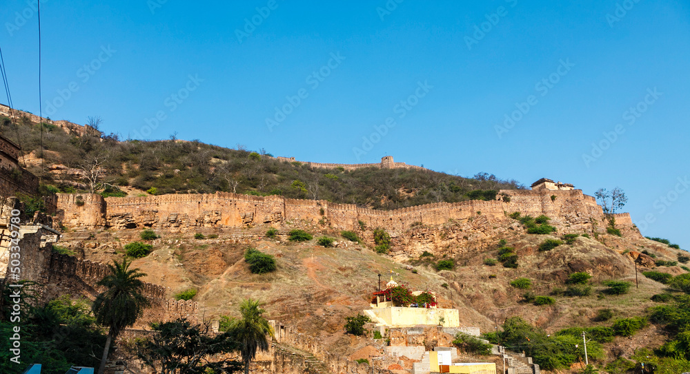 City walls of Bundi, Rajasthan, India, Asia