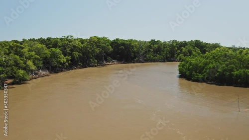river division brown dark amazon aerial drone shot footage