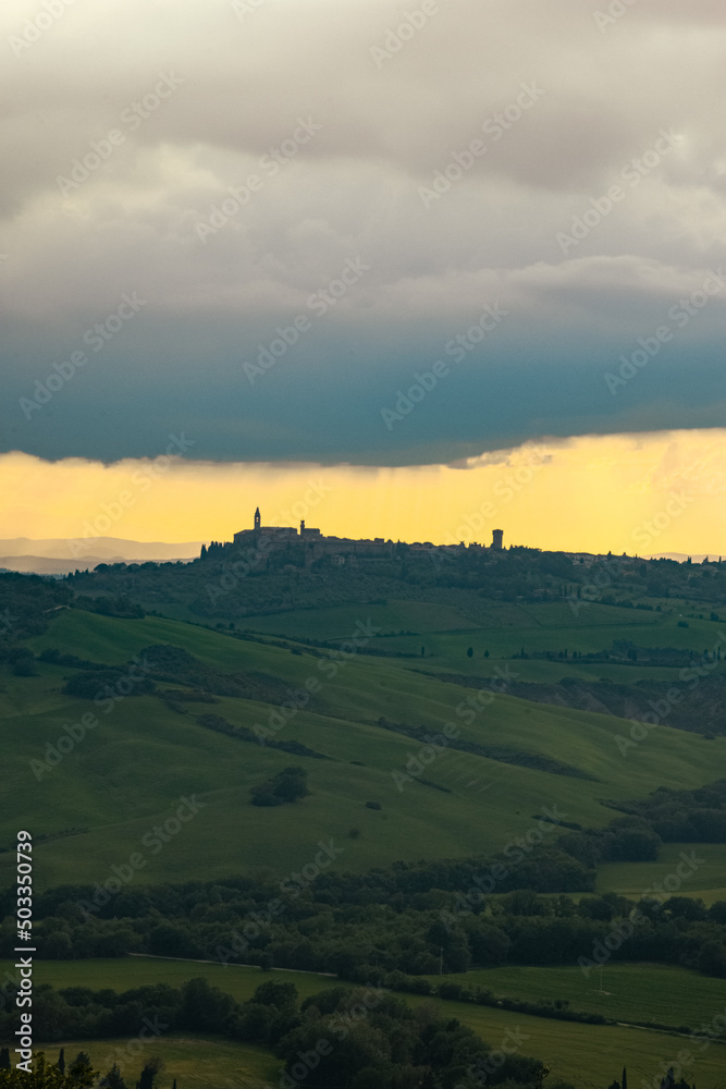 Tuscany, Italy, sunrise, dramatic, beautiful clouds Tuscany, Italy, sunrise, dramatic, beautiful clouds