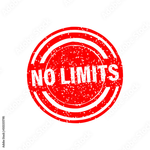 Vintage no limits stamp, great design for any purposes. Vector isolated illustration