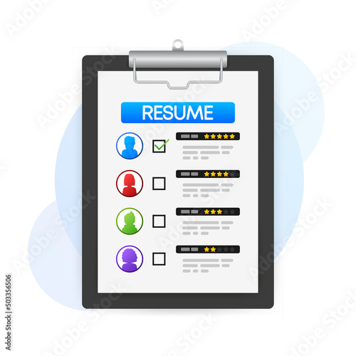 Job resume vector illustration concept. Business vector icon