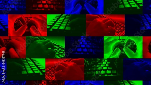 Cyber environment in information world. Concept of global computerisation photo