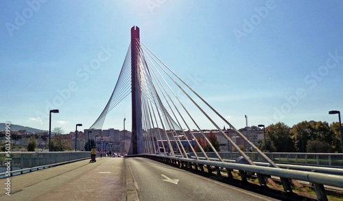 Puente de los tirantes en Pontevedra, Galicia photo