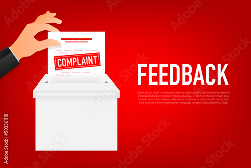 Complaint, great design for any purposes. Flat vector illustration. Vector illustration design