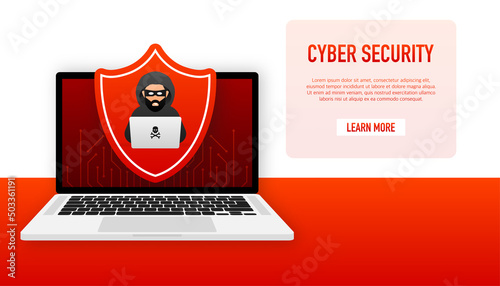 Hacked, great design for any purposes. Internet technology. Cyber crime, hacker attack. Phishing scam.