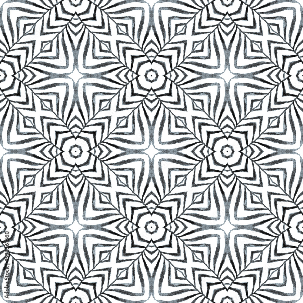 Mosaic seamless pattern. Black and white unusual Mosaic seamless pattern. Black and white unusual