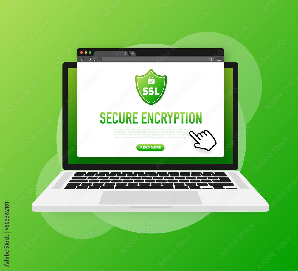Secure connection icon vector illustration isolated on white background ...