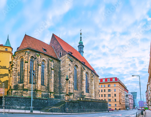 Exterior of St Wenceslas at Zderaz Church, Prague, Czech Republic photo